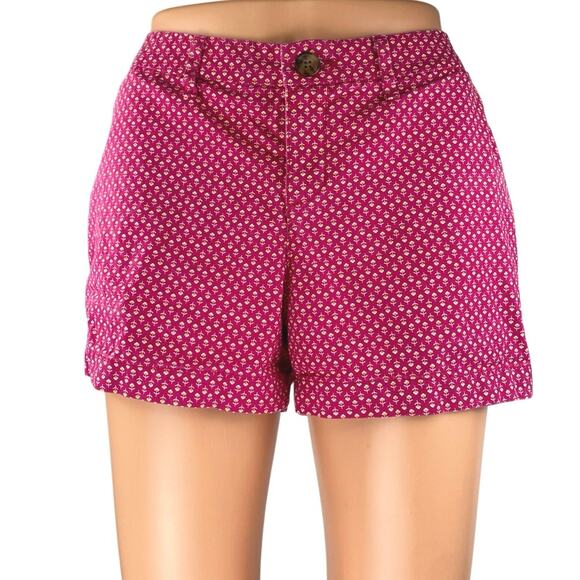 Old Navy Everyday Twill Women's Pink Floral Mid Rise 3" Mini Shorts Size 2 - Picture 1 of 5